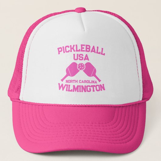 Pickleball Paddle Ball Wilmington NC USA Custom Truckerkappe (Vorderseite)