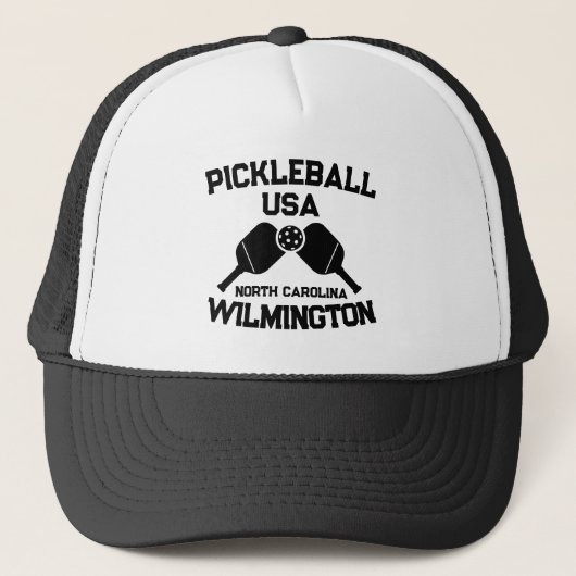 Pickleball Paddle Ball Wilmington NC USA Custom Truckerkappe (Vorderseite)