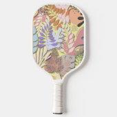Pickleball Paddle: Bio Blätter (blau/gelb) Schläger (Rückseite)