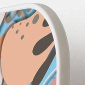 Pickleball Paddle: Bio Blätter (blau/gelb) Schläger (Linke Seite)