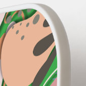 Pickleball Paddle: Bio Blätter (grün/blau) Schläger (Linke Seite)