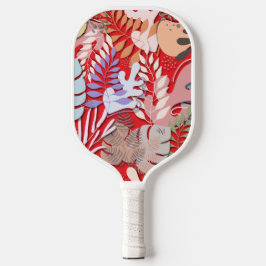 Pickleball Paddle: Bio Blätter (rot/schwarz) Schläger
