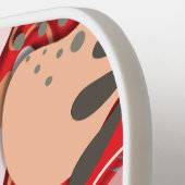 Pickleball Paddle: Bio Blätter (rot/schwarz) Schläger (Linke Seite)