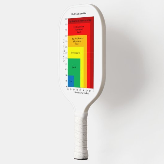 Pickleball Paddle Blutdruckdiagramm Regenbogen (Links)