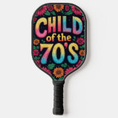 Pickleball Paddle CHILD OF THE 70'S - Retro Art (Rückseite)