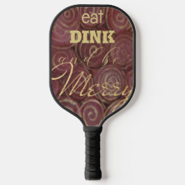Pickleball Paddle Christmas Crimson Swirls