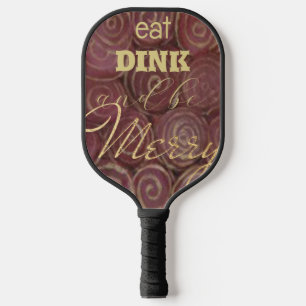 Pickleball Paddle Christmas Crimson Swirls