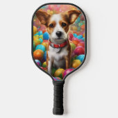 Pickleball Paddle Cover mit Cartoon Puppy (Rückseite)