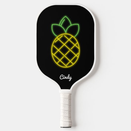 Pickleball Paddle Custom Ananas Neon Black (Vorderseite)