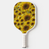 Pickleball Paddle Cute Floral Sunflower  (Rückseite)