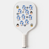 Pickleball Paddle Cute Penguins (Rückseite)