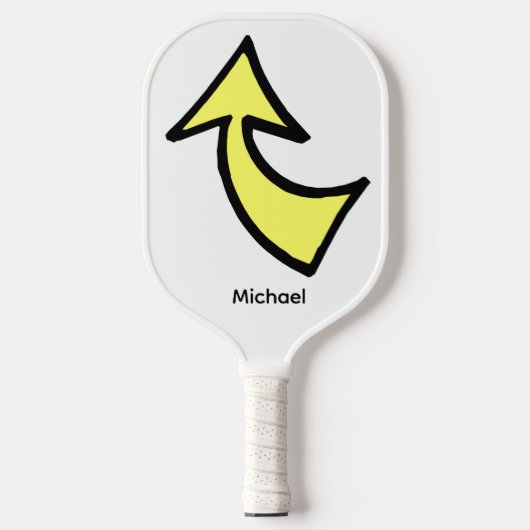 Pickleball Paddle Cute Yellow Arrow (Vorderseite)