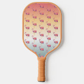Pickleball Paddle Flamingo Sunset Birds (Rückseite)