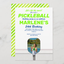 Pickleball Paddle Foto Dink Preppy Birthday Party