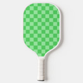 Pickleball Paddle, grüner Karo Pickleball Schläger (Rückseite)
