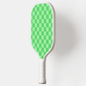 Pickleball Paddle, grüner Karo Pickleball Schläger (Links)