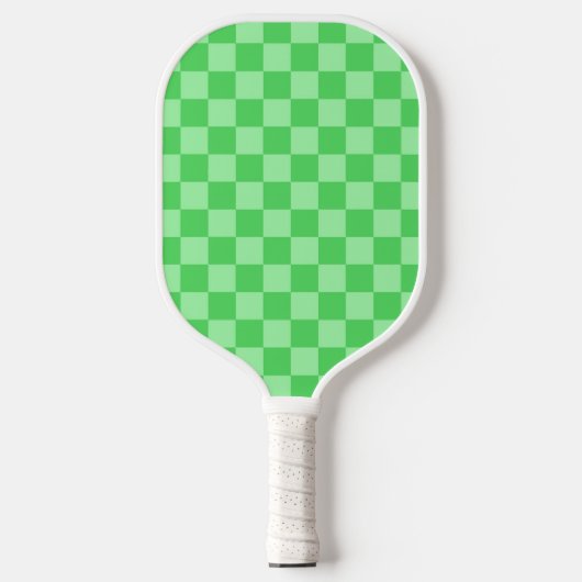 Pickleball Paddle, grüner Karo Schläger (Vorderseite)