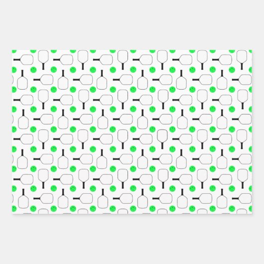 Pickleball Paddle - Magenta Honeycomb Hexagons Geschenkpapier Set (Vorderseite 2)