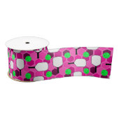 Pickleball Paddle - Magenta Honeycomb Hexagons Satinband (Spule)