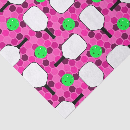 Pickleball Paddle - Magenta Honeycomb Hexagons Seidenpapier (Detail)