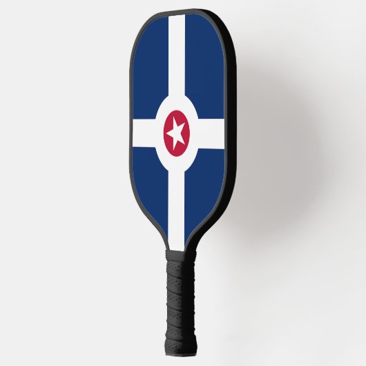 Pickleball Paddle mit der Flagge Indianapolis, USA (Links)