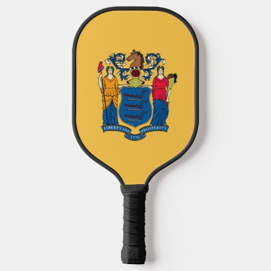 Pickleball Paddle mit der Flagge New Jersey, USA (Rückseite)