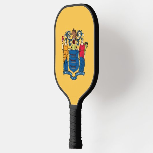 Pickleball Paddle mit der Flagge New Jersey, USA (Links)