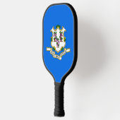 Pickleball Paddle mit der Flagge von Connecticut, (Links)