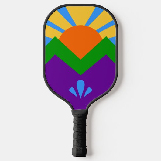 Pickleball Paddle mit der Flagge von Manitou Sprin (Rückseite)