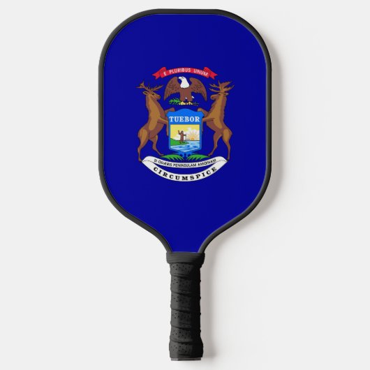 Pickleball Paddle mit der Flagge von Michigan, USA (Vorderseite)