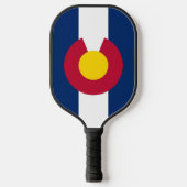 Pickleball Paddle mit Flagge Colorado, USA (Vorderseite)
