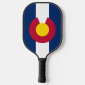 Pickleball Paddle mit Flagge Colorado, USA (Rückseite)