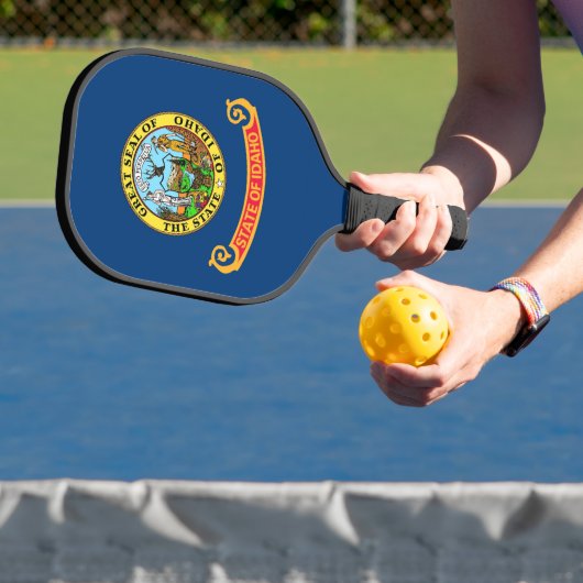 Pickleball Paddle mit Flagge von Idaho (InSitu)
