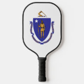 Pickleball Paddle mit Flagge von Massachusetts, US (Vorderseite)