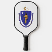 Pickleball Paddle mit Flagge von Massachusetts, US (Rückseite)