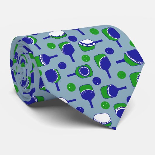 Pickleball Paddle mit Fun Cutouts Blau & Grün Krawatte (Gerollt)