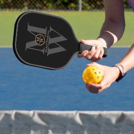 Pickleball Paddle mit modernem Monogramm