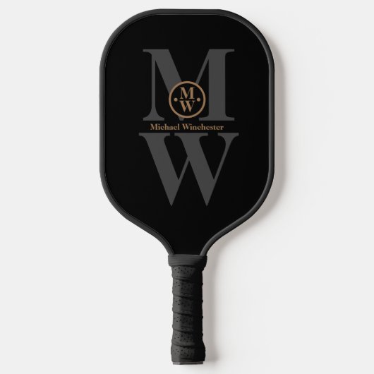 Pickleball Paddle mit modernem Monogramm (Vorderseite)