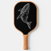 Pickleball Paddle Modern Geometric Whale (Vorderseite)