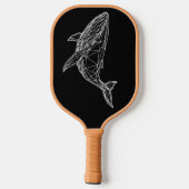 Pickleball Paddle Modern Geometric Whale (Rückseite)