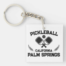 Pickleball Paddle Palm Springs California Custom Schlüsselanhänger