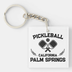 Pickleball Paddle Palm Springs California Custom Schlüsselanhänger