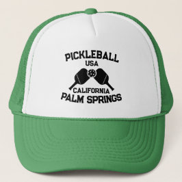 Pickleball Paddle Palm Springs California Custom Truckerkappe