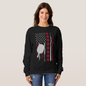 Pickleball Paddle Patriotic US Flag 4Th Of July 1 Sweatshirt (Vorne ganz)