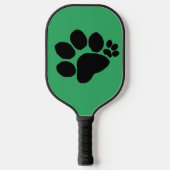 Pickleball Paddle - Polydactyl Pawprint auf Green (Vorderseite)