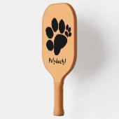 Pickleball Paddle - Polydactyl Pawprint auf Tan (Links)