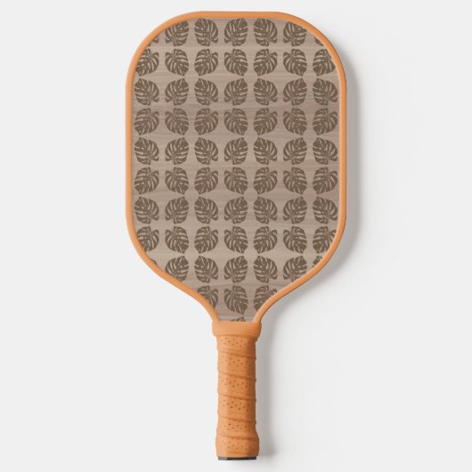 Pickleball Paddle, Retro Tiki Palm Leaf Schläger (Vorderseite)