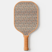 Pickleball Paddle, Retro Tiki Parrot und Palm Pickleball Schläger (Vorderseite)