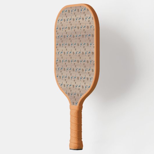 Pickleball Paddle, Retro Tiki Parrot und Palm Pickleball Schläger (Links)