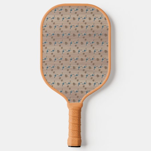 Pickleball Paddle, Retro Tiki Parrot und Palm Pickleball Schläger (Rückseite)